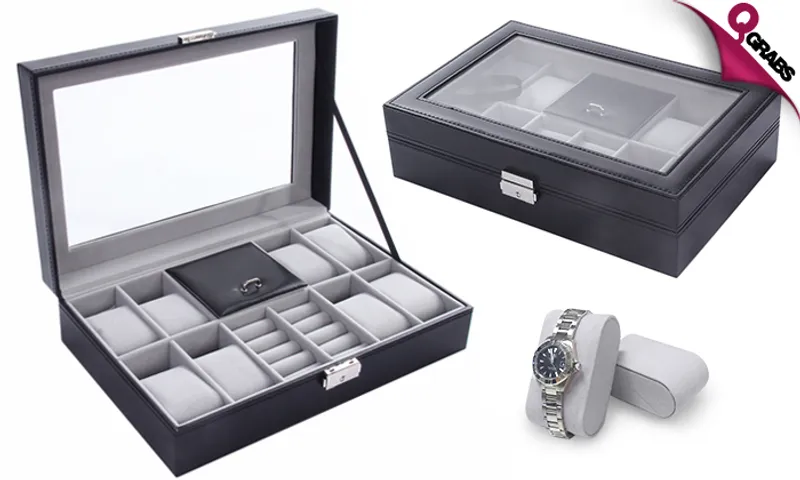 From QR149 Keep your Watches & Jewelry Neatly Lined Up with a 8-Piece Watch Organizer! (Up to QR598 Value)